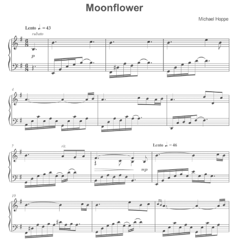 Moonflower-Michael Hoppé-钢琴谱