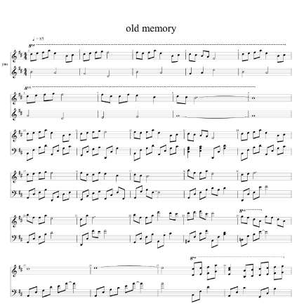 old memory—旧的回忆-钢琴谱