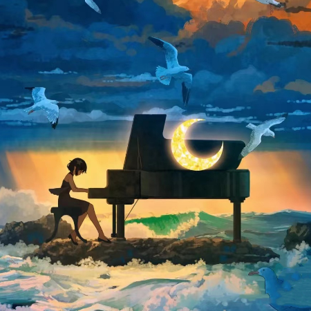 月亮，月光光-钢琴谱