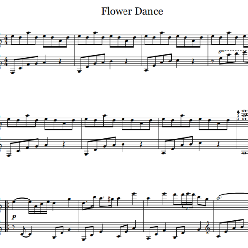 花之舞 Flower Dance-钢琴谱