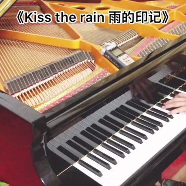 超好听的纯音乐 Kiss the rain雨的印记 一首公认的好听的钢琴曲 简单版-钢琴谱