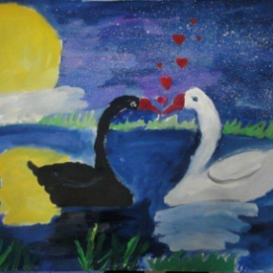 月光下的两只天鹅(贝多芬《月光奏鸣曲》+德彪西《月光》+柴可夫斯基《天鹅湖》+圣桑《天鹅》)-钢琴谱