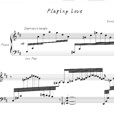 Playing Love钢琴简谱 数字双手