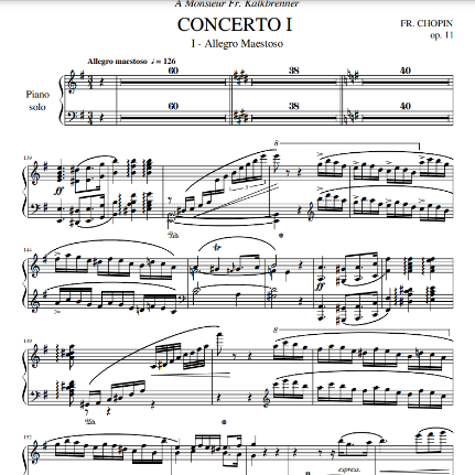 Chopin Piano Concerto No.1 In E Minor I-Allegro Maestoso Piano Solo钢琴简谱 数字双手