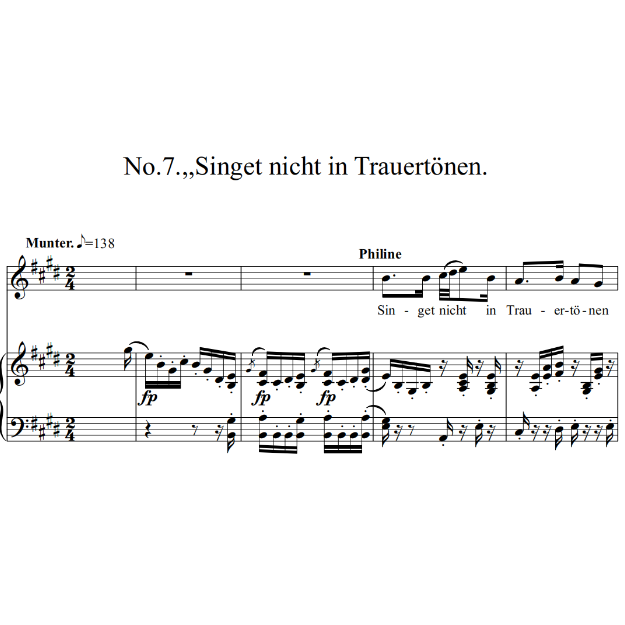 Singet nicht in Trauertönen《莫以哀伤的曲调》