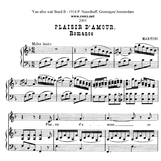 PLAISIR D'AMOUR 爱情的喜悦