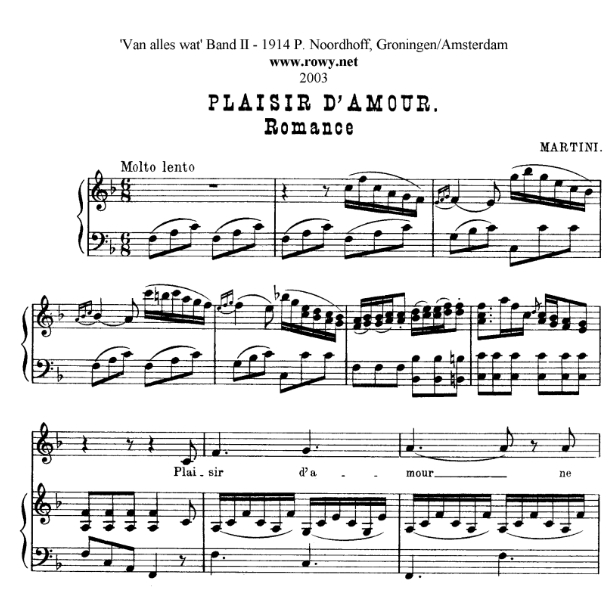 PLAISIR D'AMOUR 爱情的喜悦钢琴简谱 数字双手