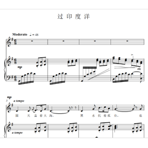 过印度洋钢琴简谱 数字双手
