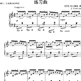 西贝柳斯  练习曲