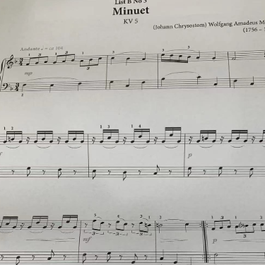 Minuet-钢琴谱