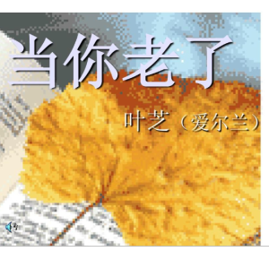 当你老了钢琴简谱 数字双手 叶芝，赵照