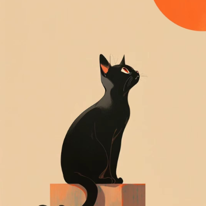 黑猫聊天//Black Cat Chat 【诙谐】钢琴谱