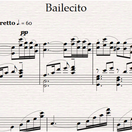 弗莱蕾Bailecito-钢琴谱