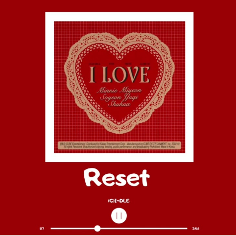 Reset - (G)I-DLE【到什么时候，我才能如你那般，展开全新的爱恋呢】-钢琴谱