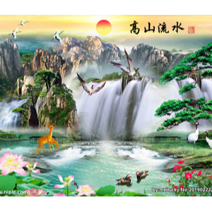 高山流水古筝曲改编钢琴简谱 数字双手
