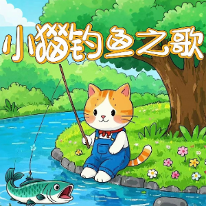 小猫钓鱼之歌钢琴简谱 数字双手 小熊卿予心