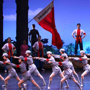 红色娘子军连歌钢琴简谱 数字双手