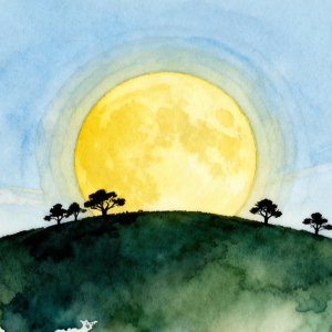 月亮翻过小山坡钢琴谱