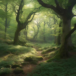 静谧森林钢琴简谱 数字双手