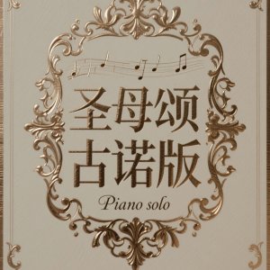 圣母颂古诺版钢琴简谱 数字双手