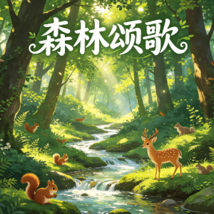 森林颂歌c调简单独奏版钢琴谱