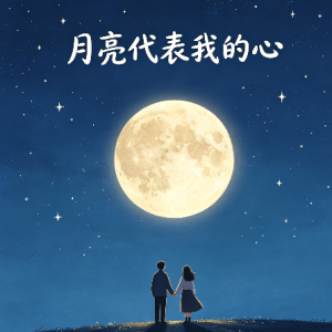 月亮代表我的心三声部合唱降e版弹唱谱-钢琴谱