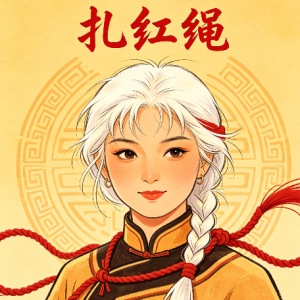 扎红绳 c调简单弹唱版白毛女选段-钢琴谱