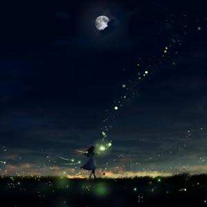 夜、萤火虫和你 （C调+指法）-钢琴谱