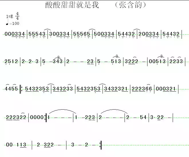 酸酸甜甜就是我简谱-虫虫乐谱