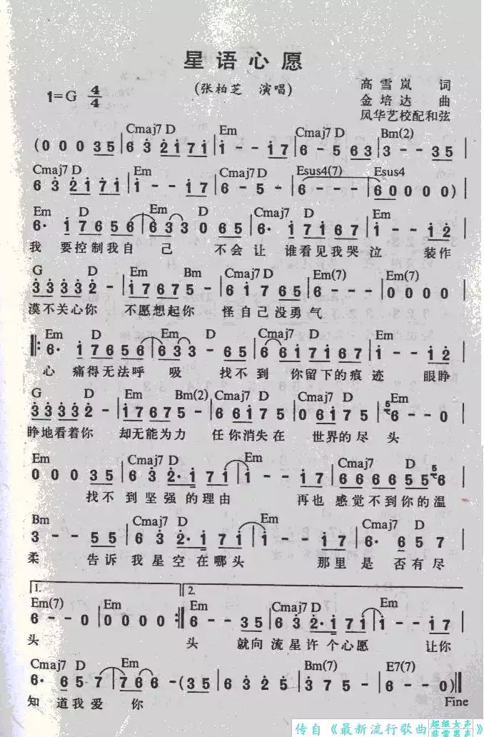 星语心愿简谱-虫虫乐谱