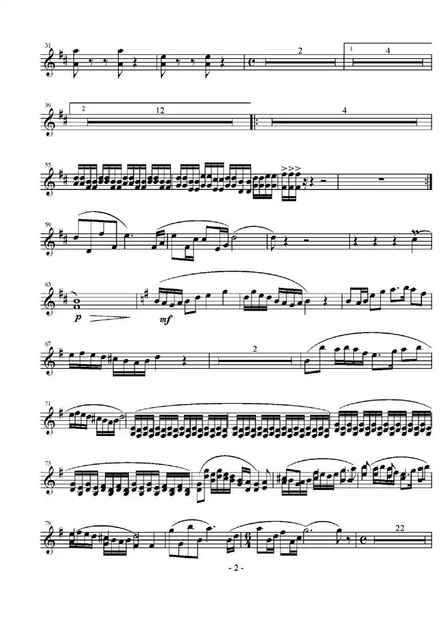 总谱《庆典序曲》四种乐器谱--2简谱-虫虫乐谱