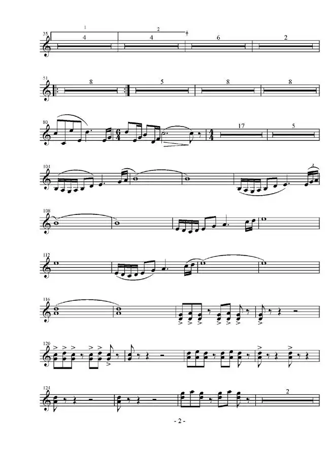 总谱《庆典序曲》四种乐器谱--2简谱-虫虫乐谱