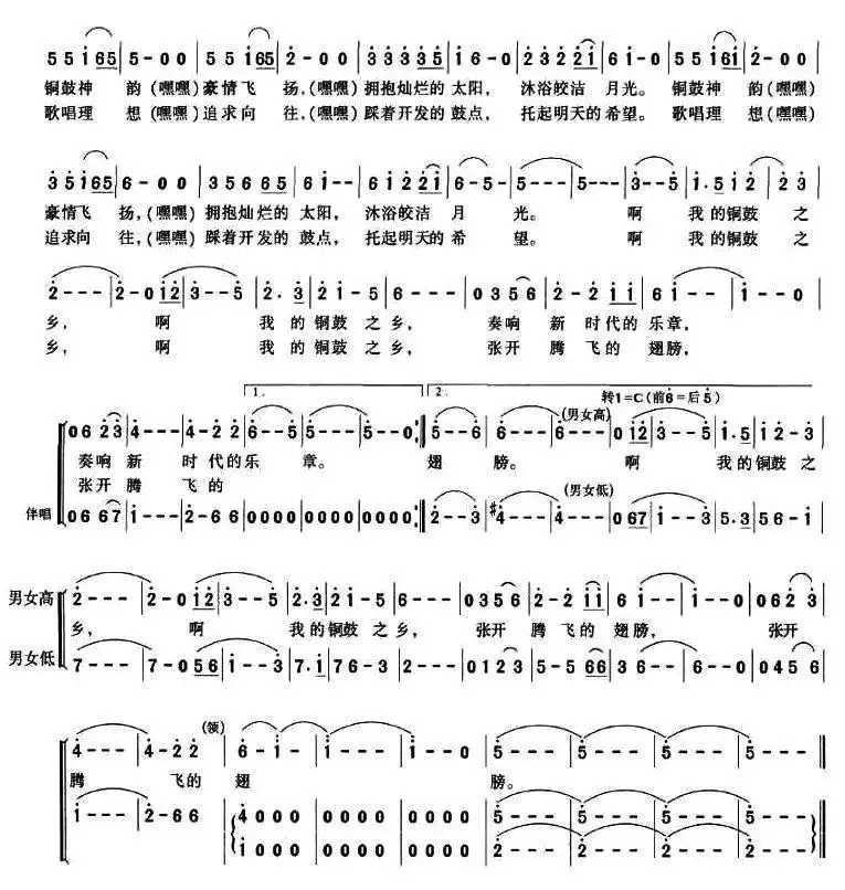 铜鼓神韵简谱-虫虫乐谱