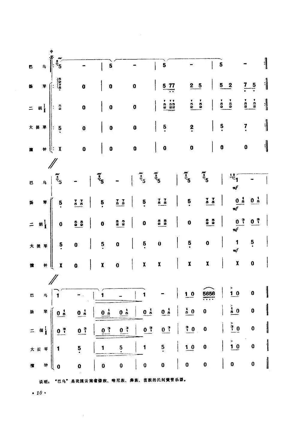 渔歌(巴乌独奏器乐伴奏)简谱-虫虫乐谱