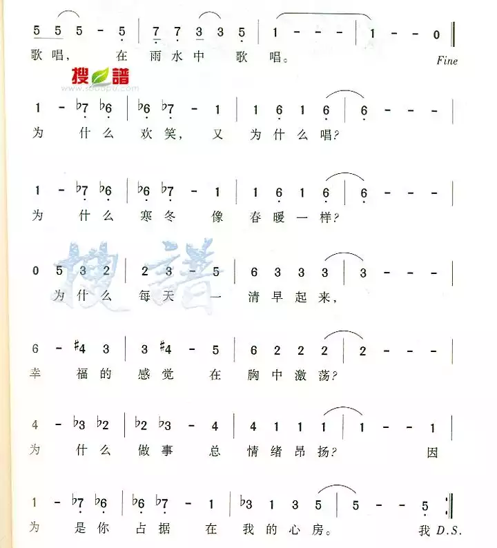 Singing in the Rain简谱-虫虫乐谱
