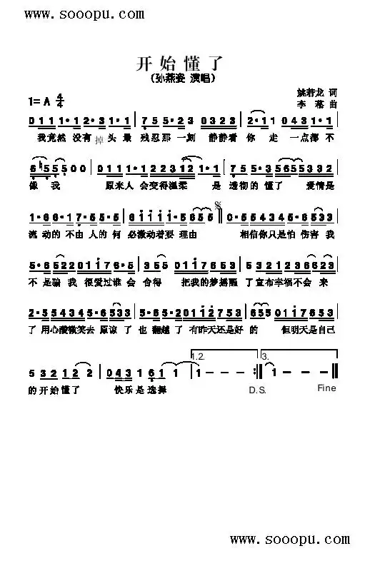 共1页开始懂了 歌曲类 介绍该曲谱为调,难度,上传于2020