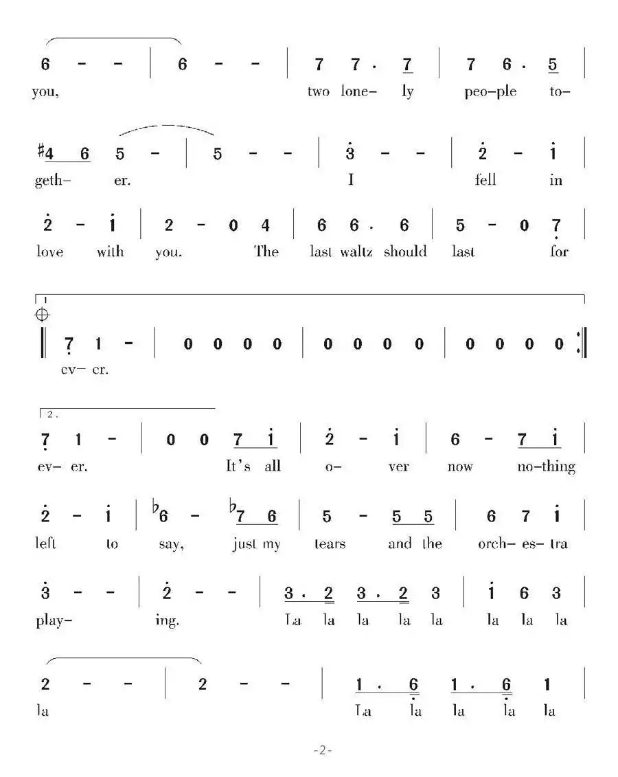 [美]The Last Waltz（最后的华尔兹）简谱-虫虫乐谱
