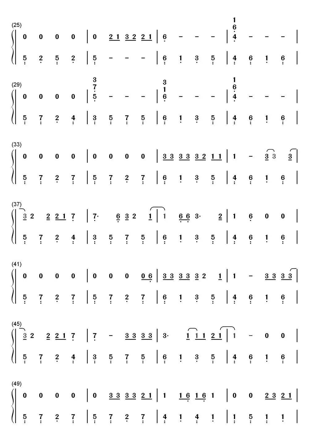 Let Her Go钢琴简谱-虫虫乐谱