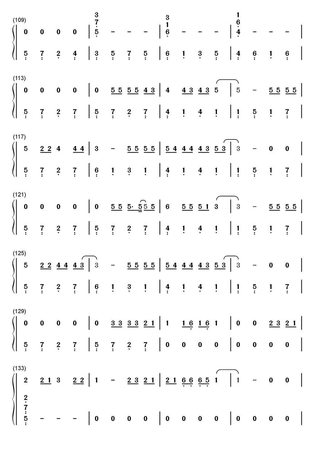 Let Her Go钢琴简谱-虫虫乐谱