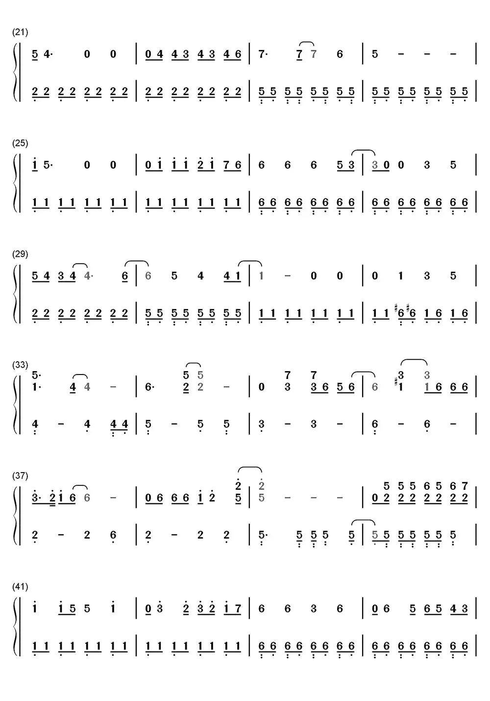 Honey钢琴简谱-虫虫乐谱