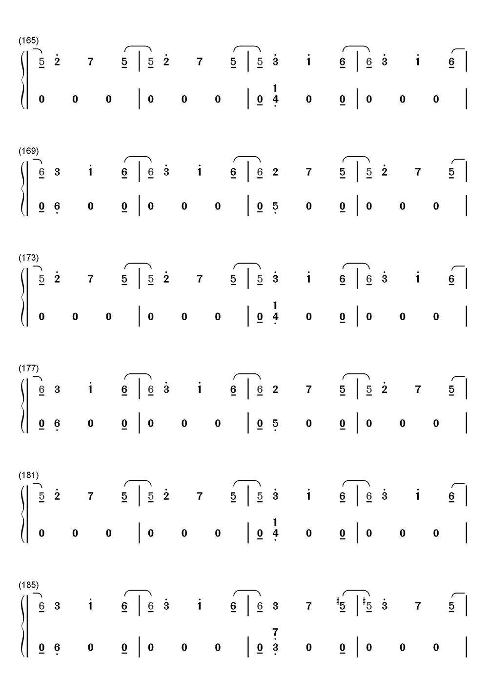 heaven钢琴简谱-虫虫乐谱