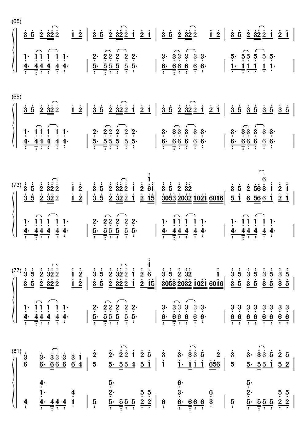 china-x钢琴简谱-虫虫乐谱