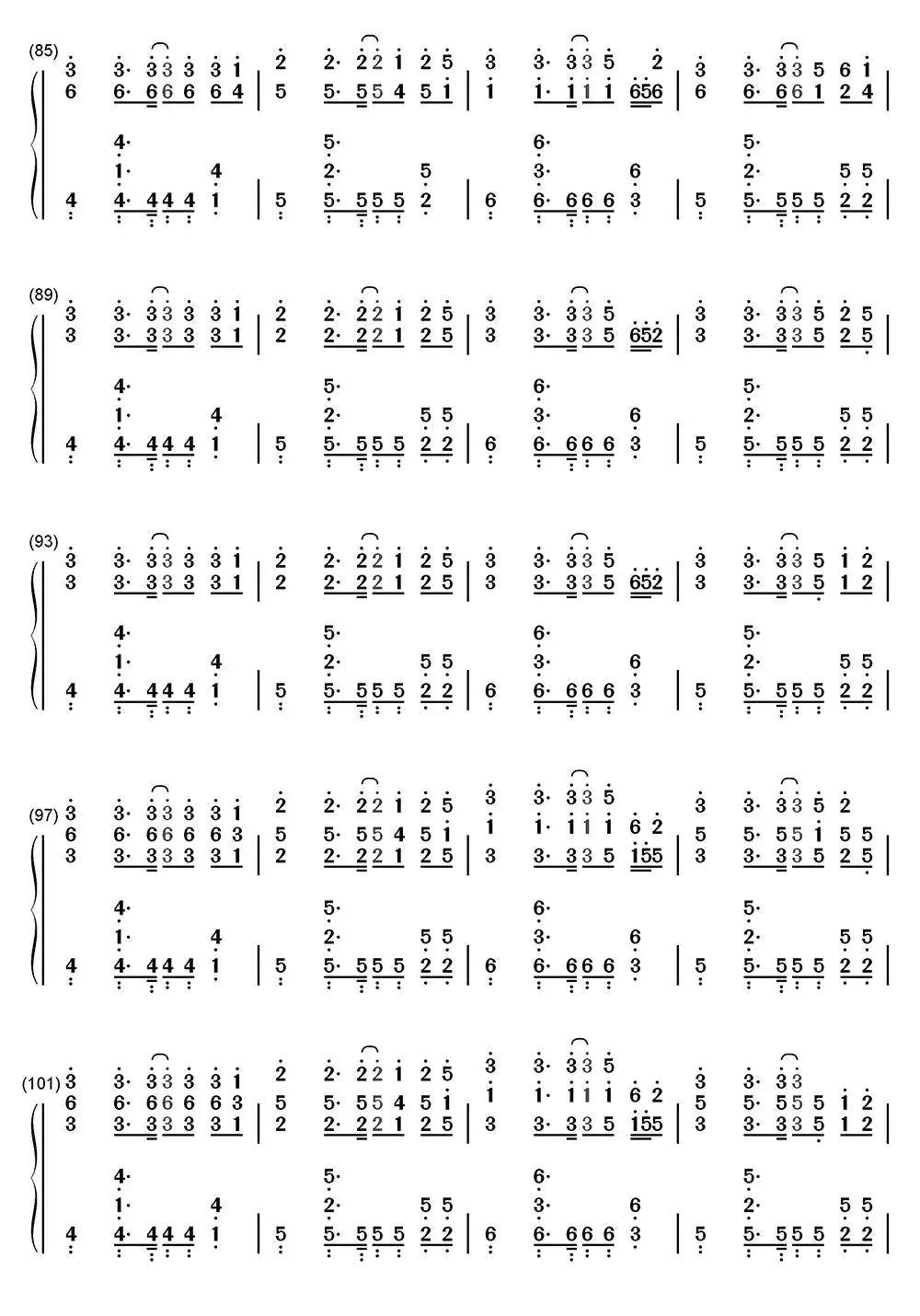 china2简谱数字图片