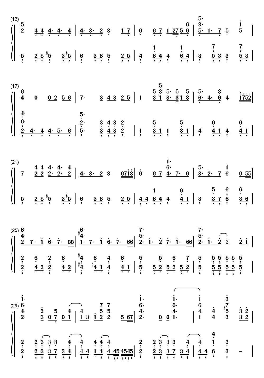 Beautiful World钢琴简谱-虫虫乐谱