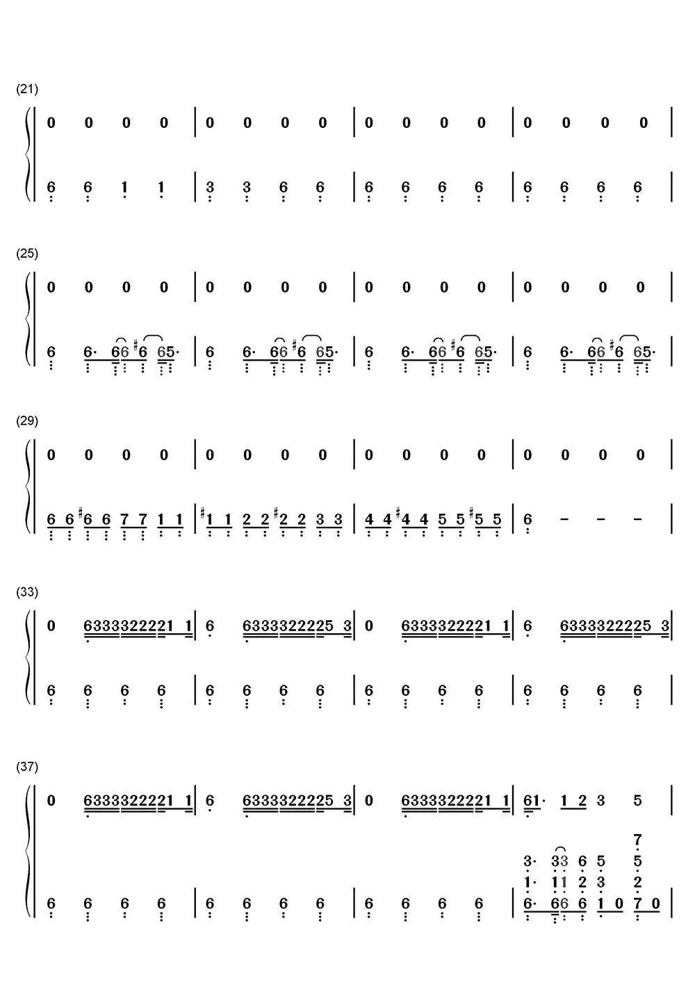 animals钢琴简谱乐谱