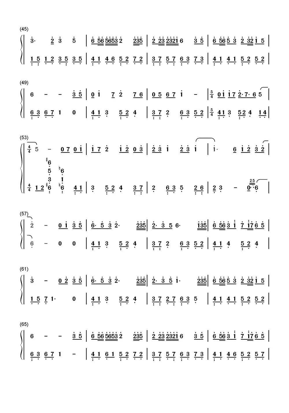 windyhill钢琴数字谱图片