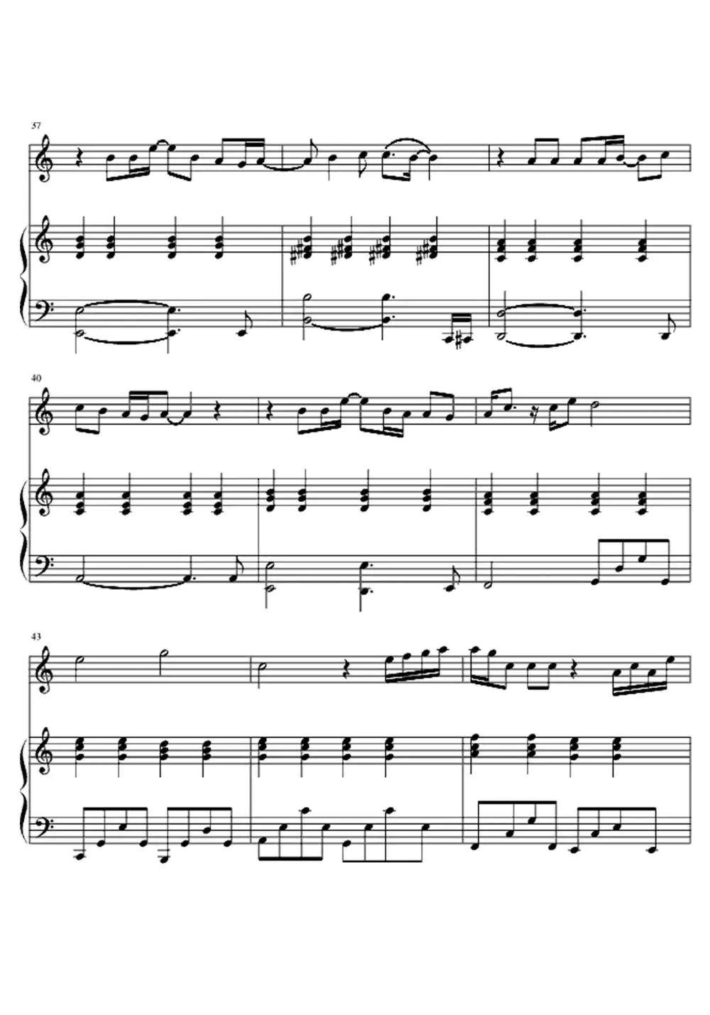 爱很简单小提琴谱钢琴谱乐谱简谱-虫虫乐谱