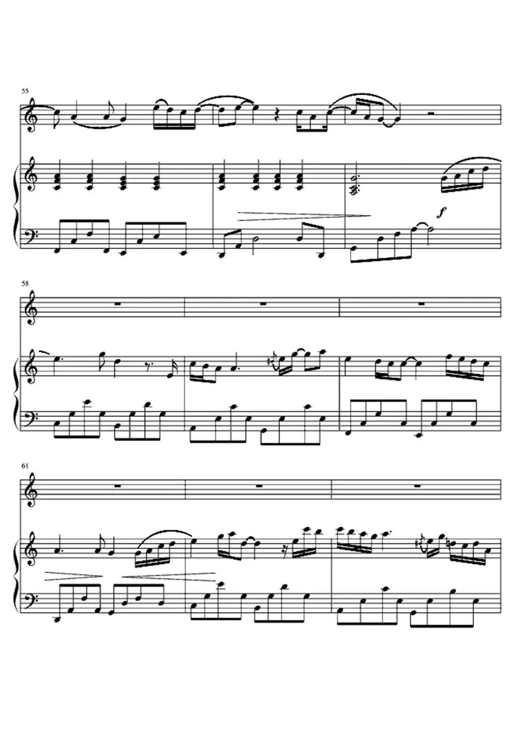 爱很简单小提琴谱钢琴谱乐谱简谱-虫虫乐谱