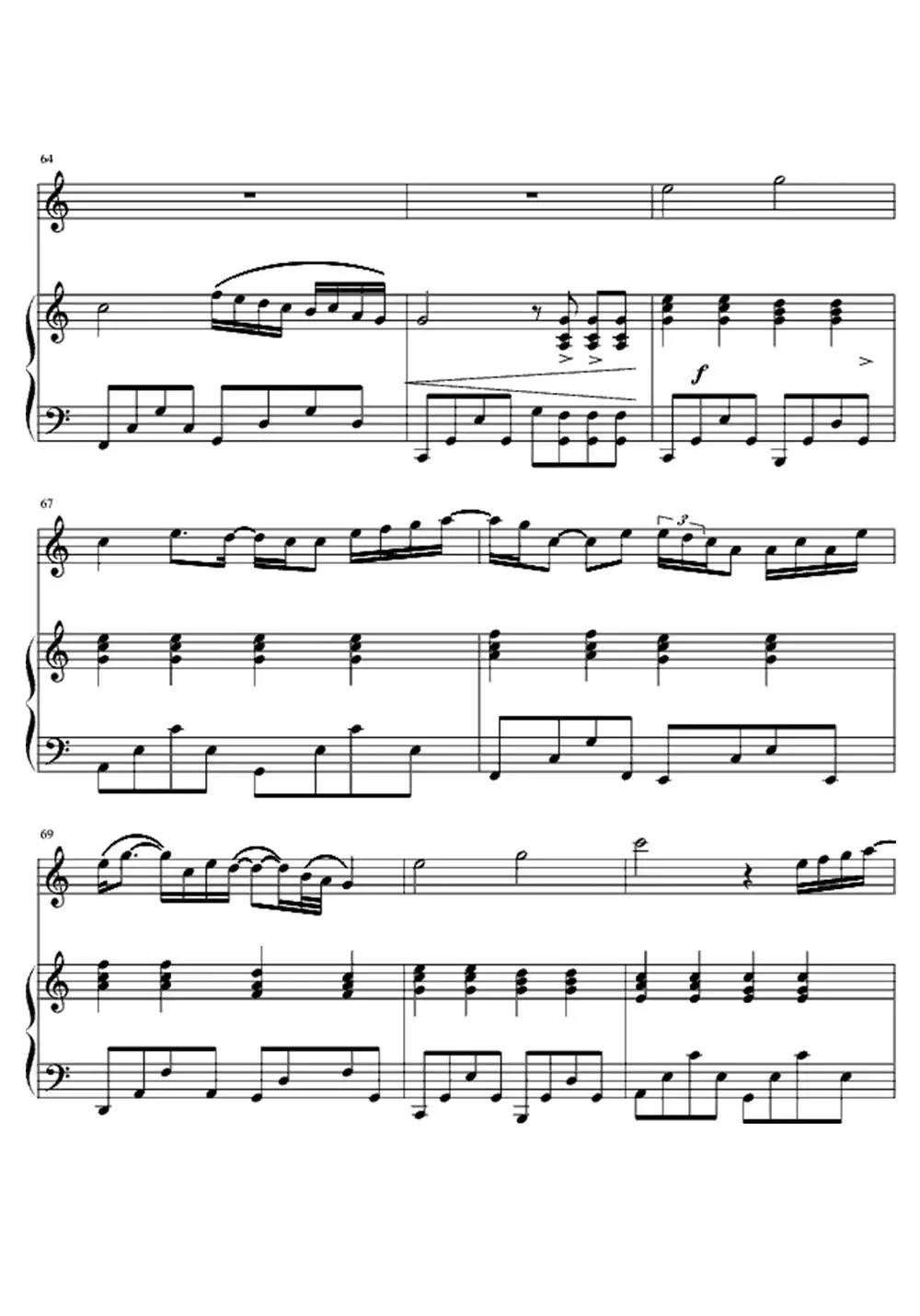 爱很简单小提琴谱钢琴谱乐谱简谱-虫虫乐谱