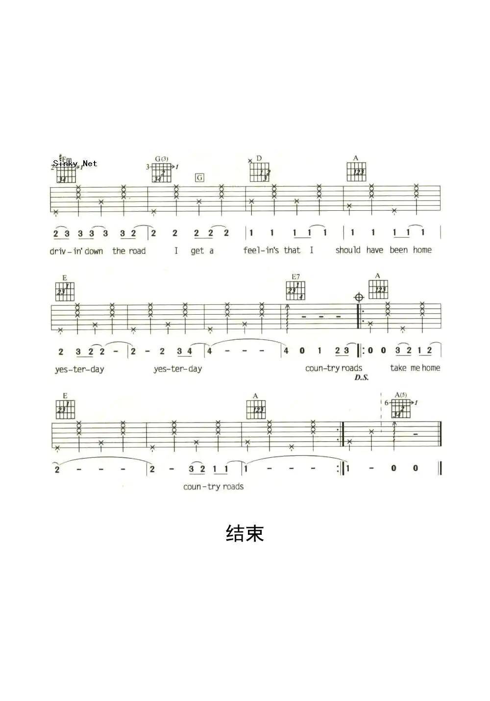 Take-Me-Home-Country-Road(...简谱-虫虫乐谱